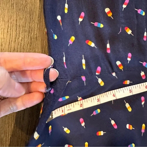 Neeru Kumar Navy With Colorful Popsicles Print Midi Dress Size Small - Picture 10 of 15